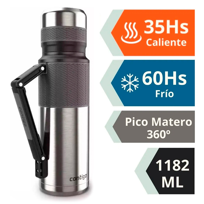 Termo, de, Acero, Inoxidable, 1.1, litros, Con, Manija, Contigo, 10/2070898.