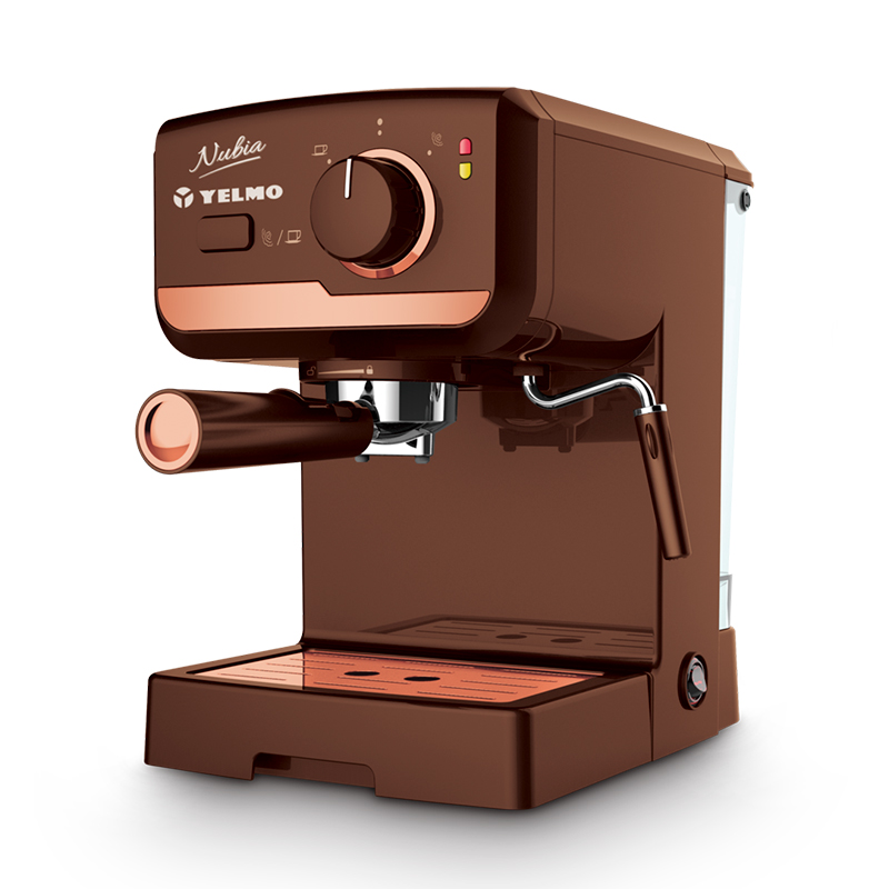 cafetera, cafeteras, express, espresso, yelmo, 1200w, 19bar, marrón, vintage, CE-5107.