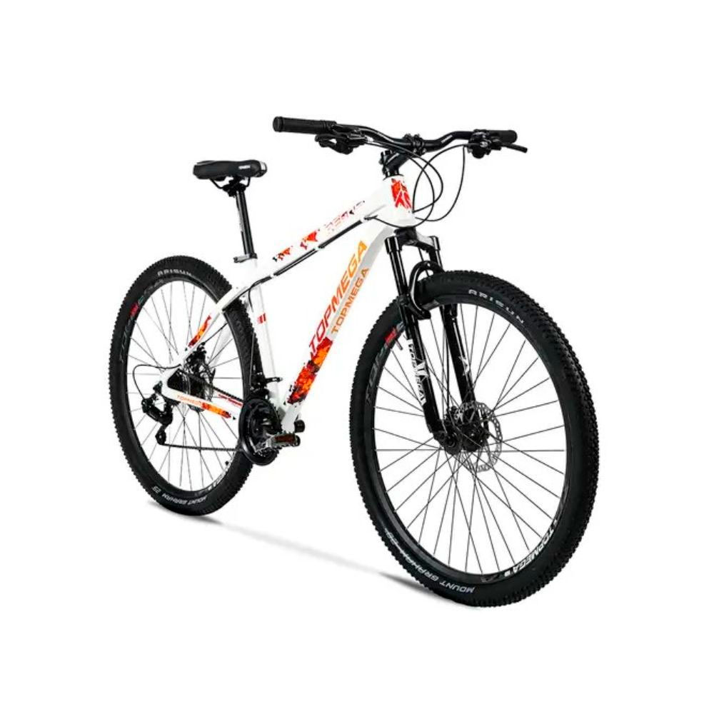 bicicleta, bicicletas, bici, bicis, mountain, bike, mountain bike, regal, topmega, rodado 29, rod 29, cuadro de aluminio, aluminio, 21 velocidades, gris, rojo, naranja, talle M, 1007967.