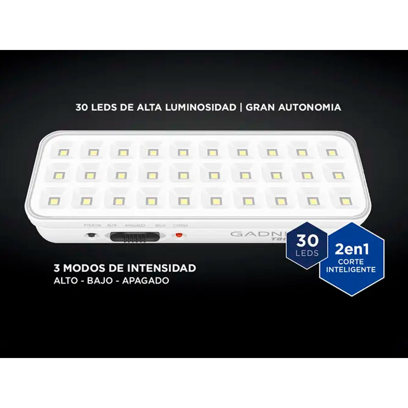 luz, luces, de emergencia, emergencia, luz de emergencia, luces de emergencia, gadnic, tools, 30 leds, led, LUZEME01.