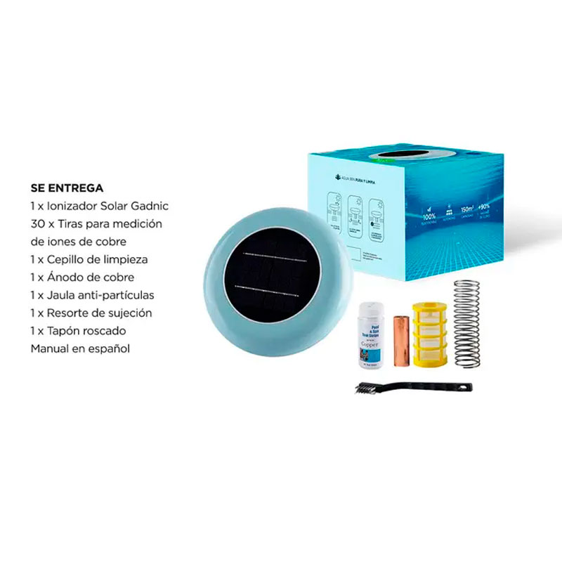 ionizador, ionizadores, solar, solares, gadnic, para pileta, para piletas, de pileta, de piletas, para piscinas, de piscinas, IH2O, pro, antisarro, sistema antisarro, sustentable, ecológico, eco, 150.000 litros, 150.000, IONI0002.